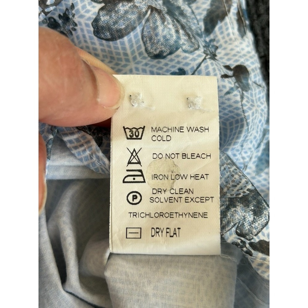 Eight X Premium Buckle Men's LS Shirt Classic Fit XXL Blue Black Floral‎ Casual - Picture 9 of 16